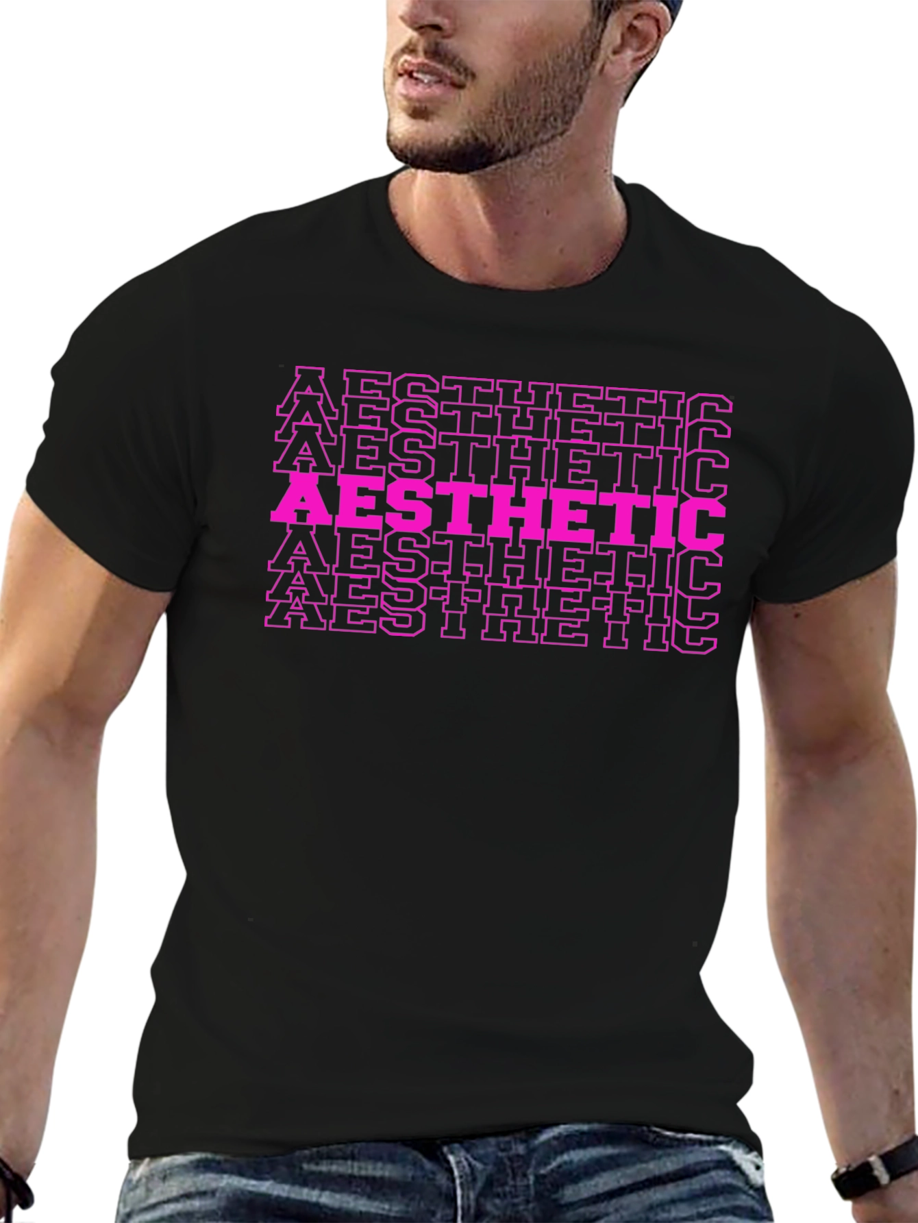 Aesthetic Graphic Tee - Trendy Black Shirt