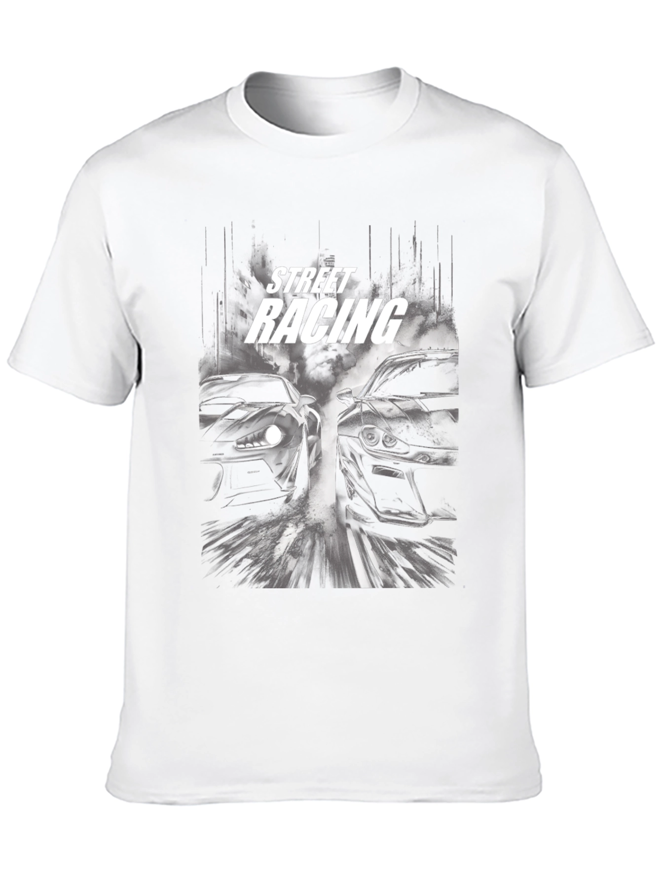 Street Racing Graphic Black T-Shirt