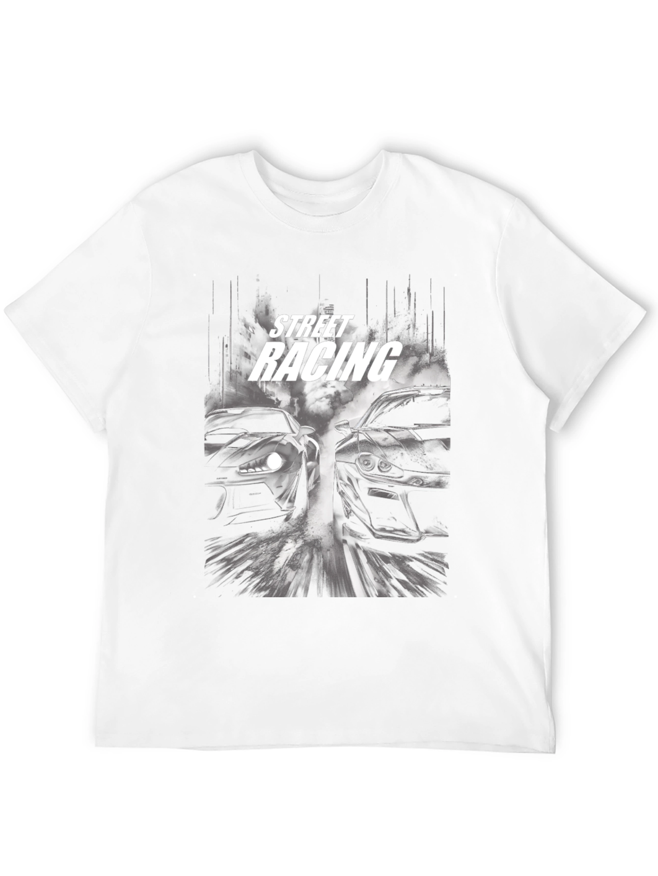 Street Racing Graphic Black T-Shirt