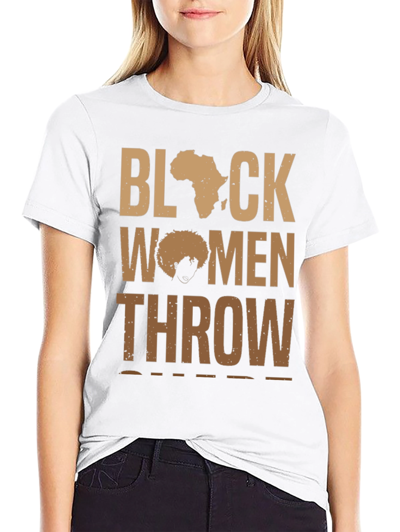 Black Women Throw Shirt - Afro Pride Tee