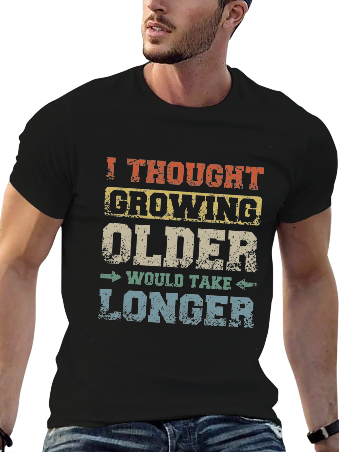 Funny Growing Older Graphic Novelty T-Shirt