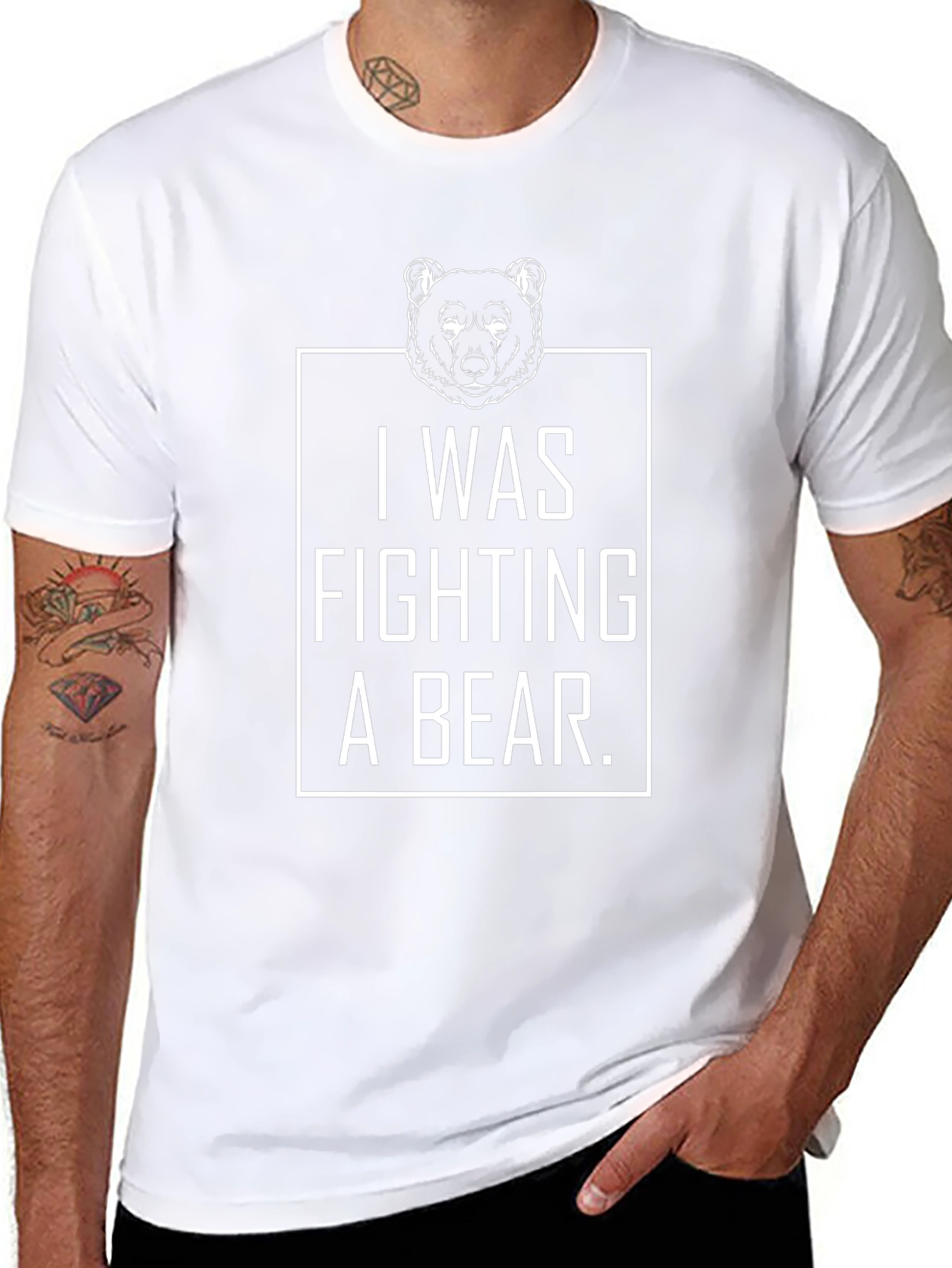 I Was Fighting A Bear Graphic T-Shirt