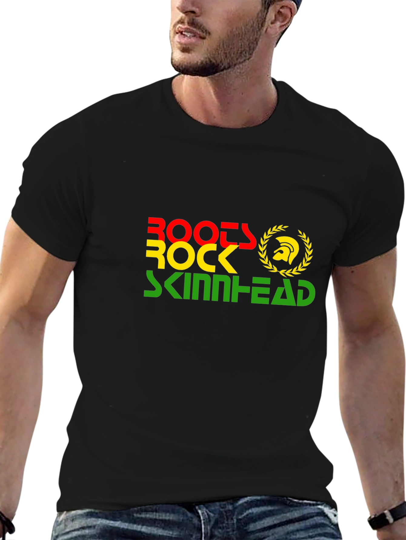 Roots Rock Skinhead T-Shirt - Black
