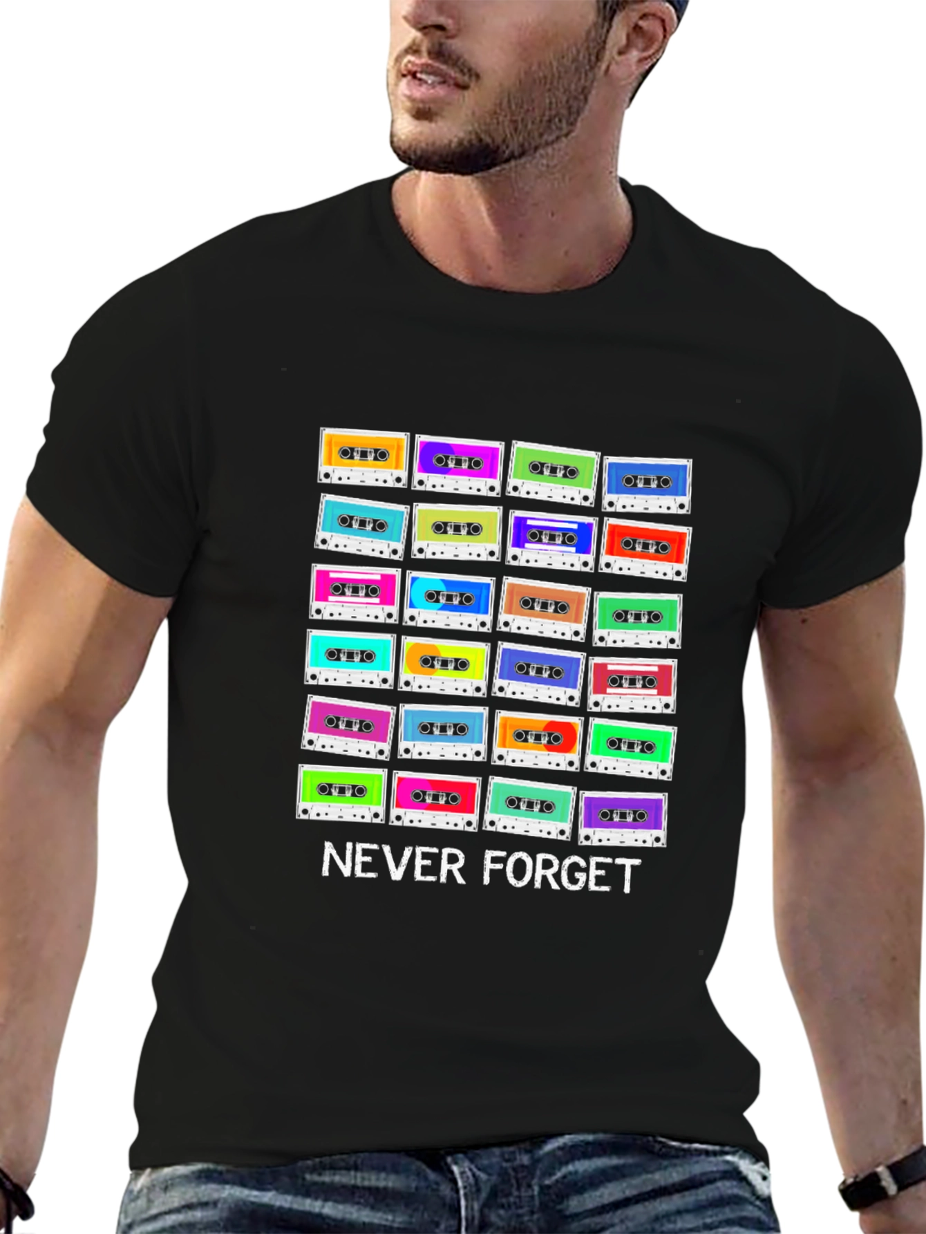 Never Forget Cassette Tape Graphic Tee