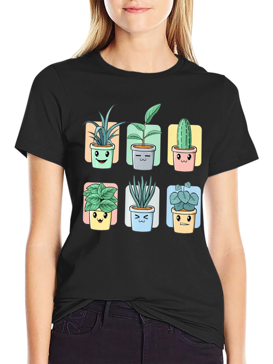Cute Potted Plants Graphic Tee