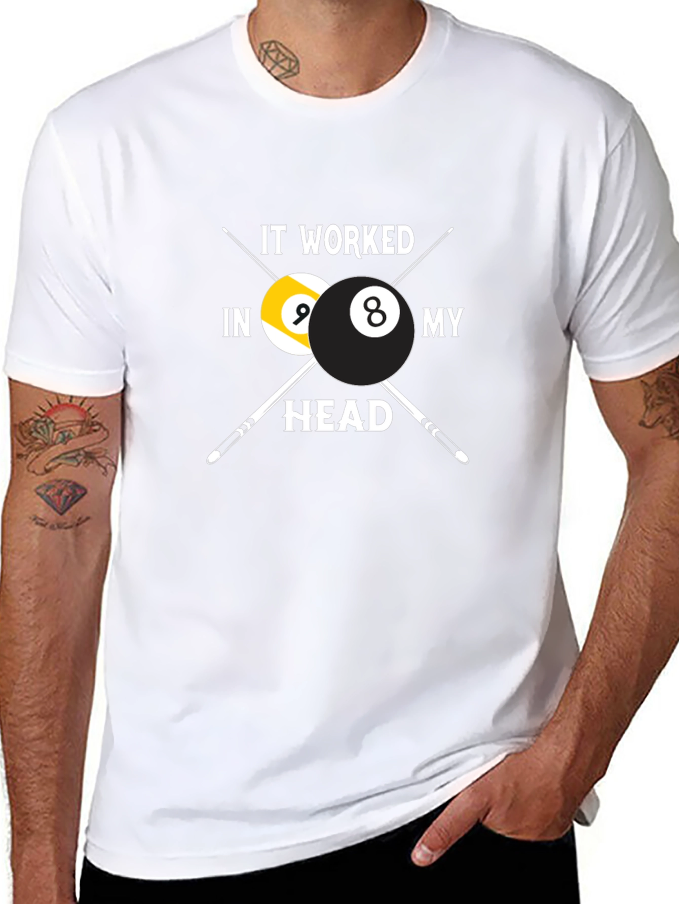 Billiard Balls Graphic T-Shirt - Funny Pool Player Tee