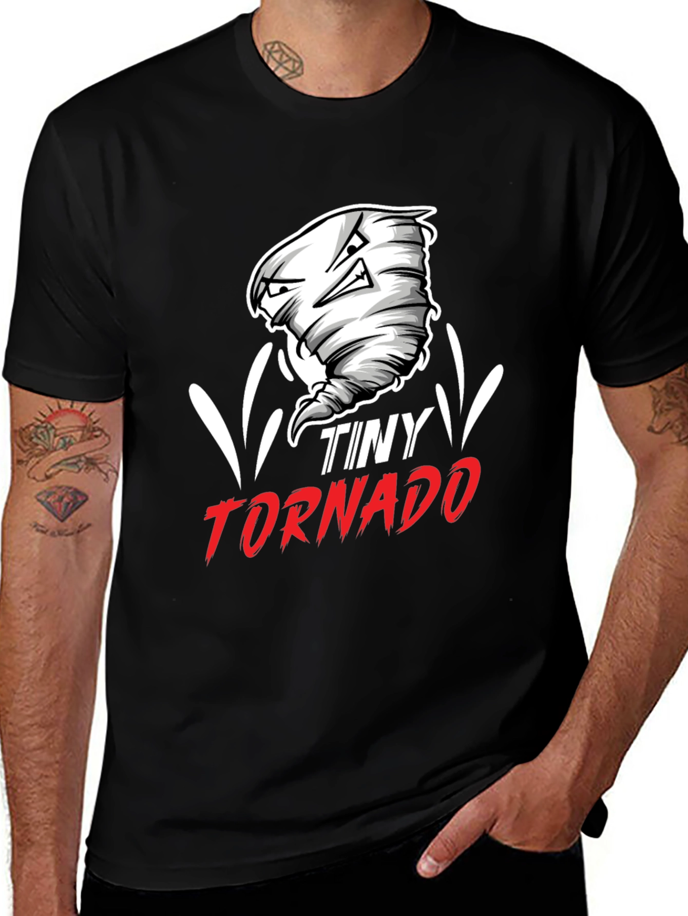 Tiny Tornado Graphic T-Shirt - Black