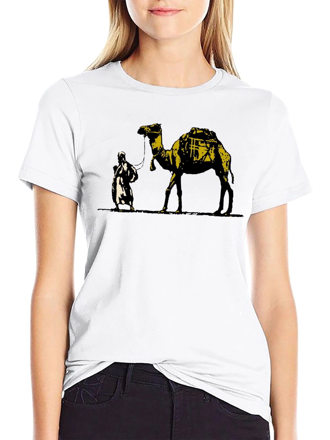 Camel and Man Graphic T-Shirt