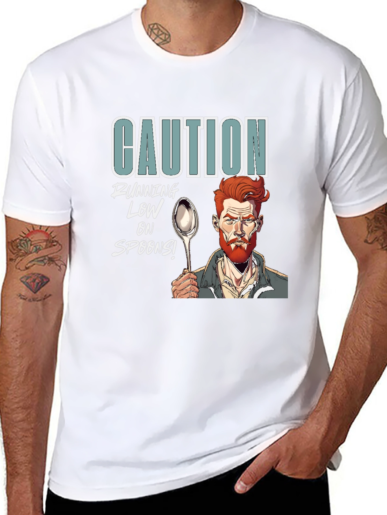 Caution: Running Low on Spoons T-Shirt