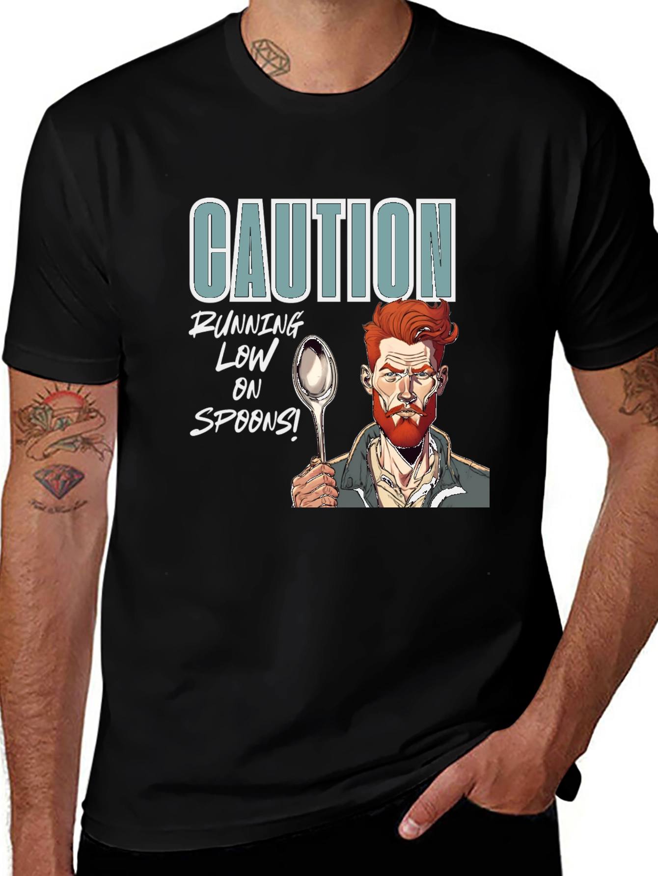 Caution: Running Low on Spoons T-Shirt