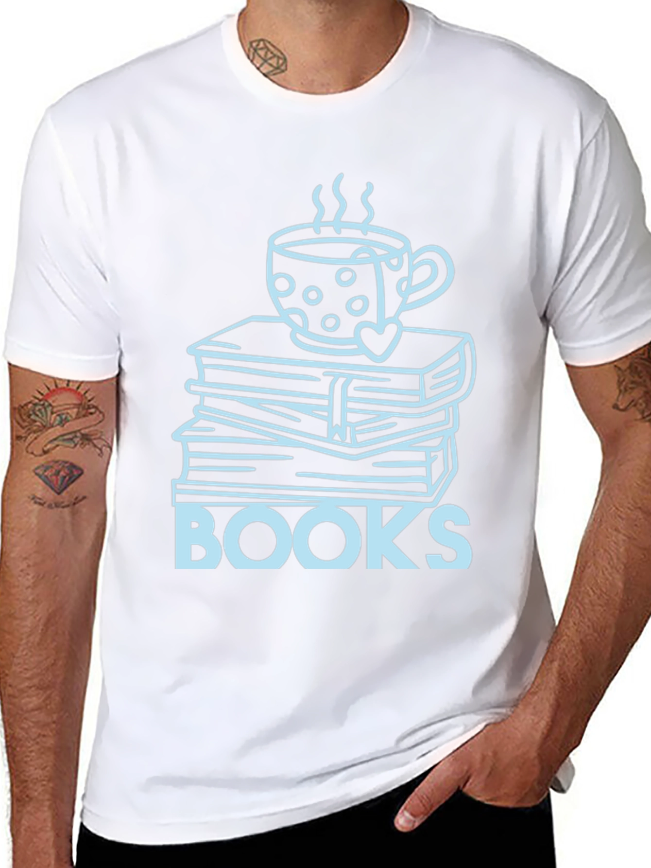 Books & Coffee T-Shirt - Cozy Reader Apparel