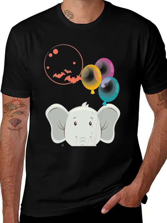 Elephant Balloons Graphic Tee - Fun & Unique