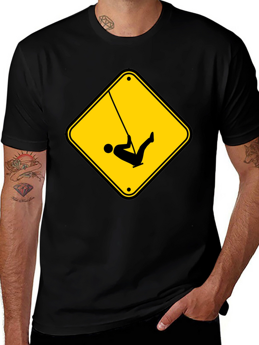 Caution Swing T-Shirt - Black Tee