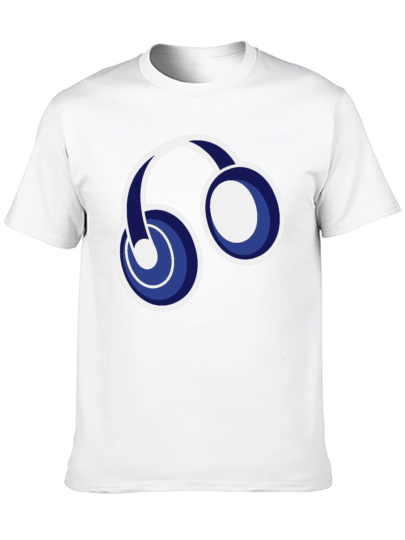 Black T-Shirt with Headphone Graphic