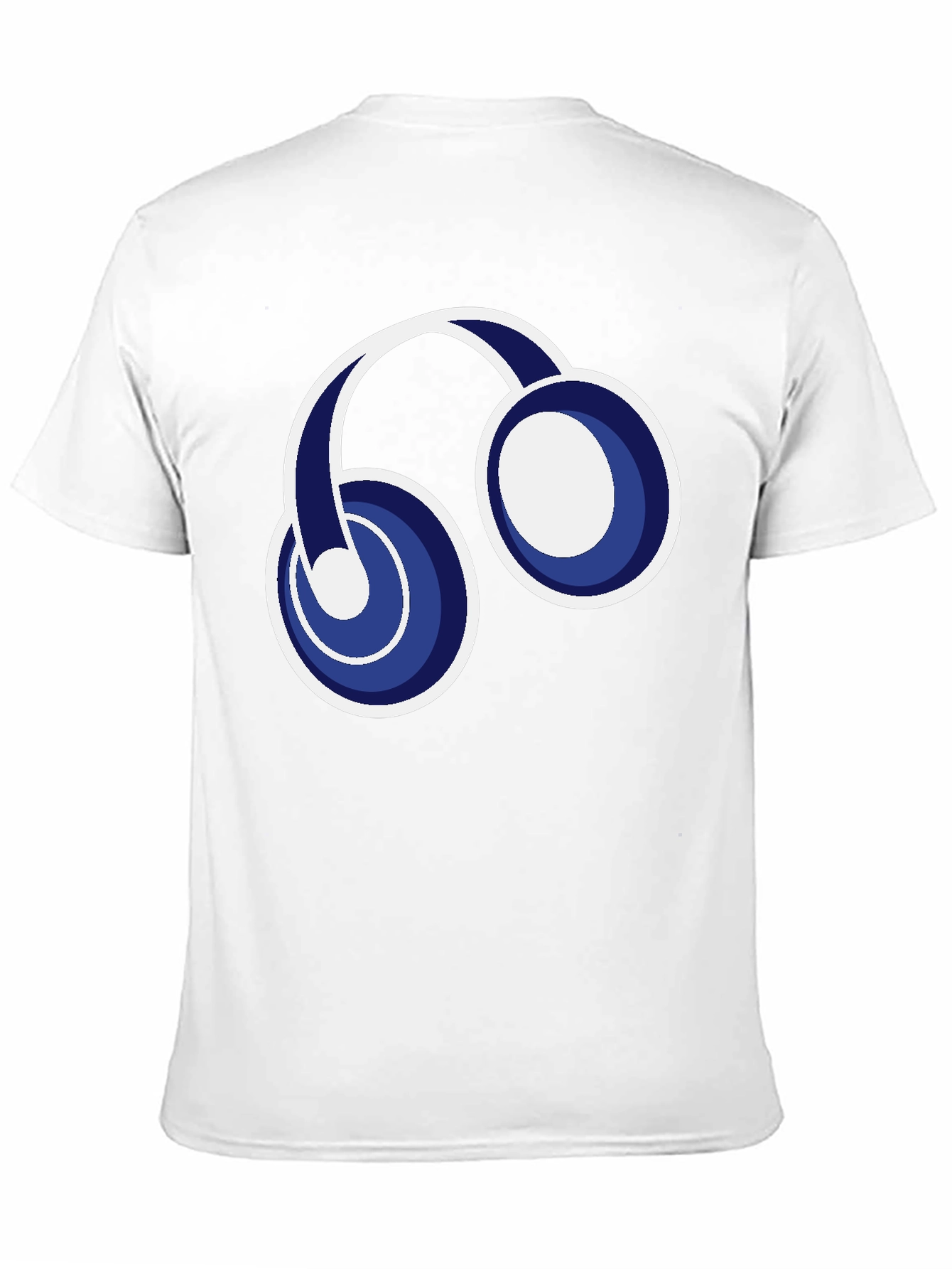 Black T-Shirt with Headphone Graphic