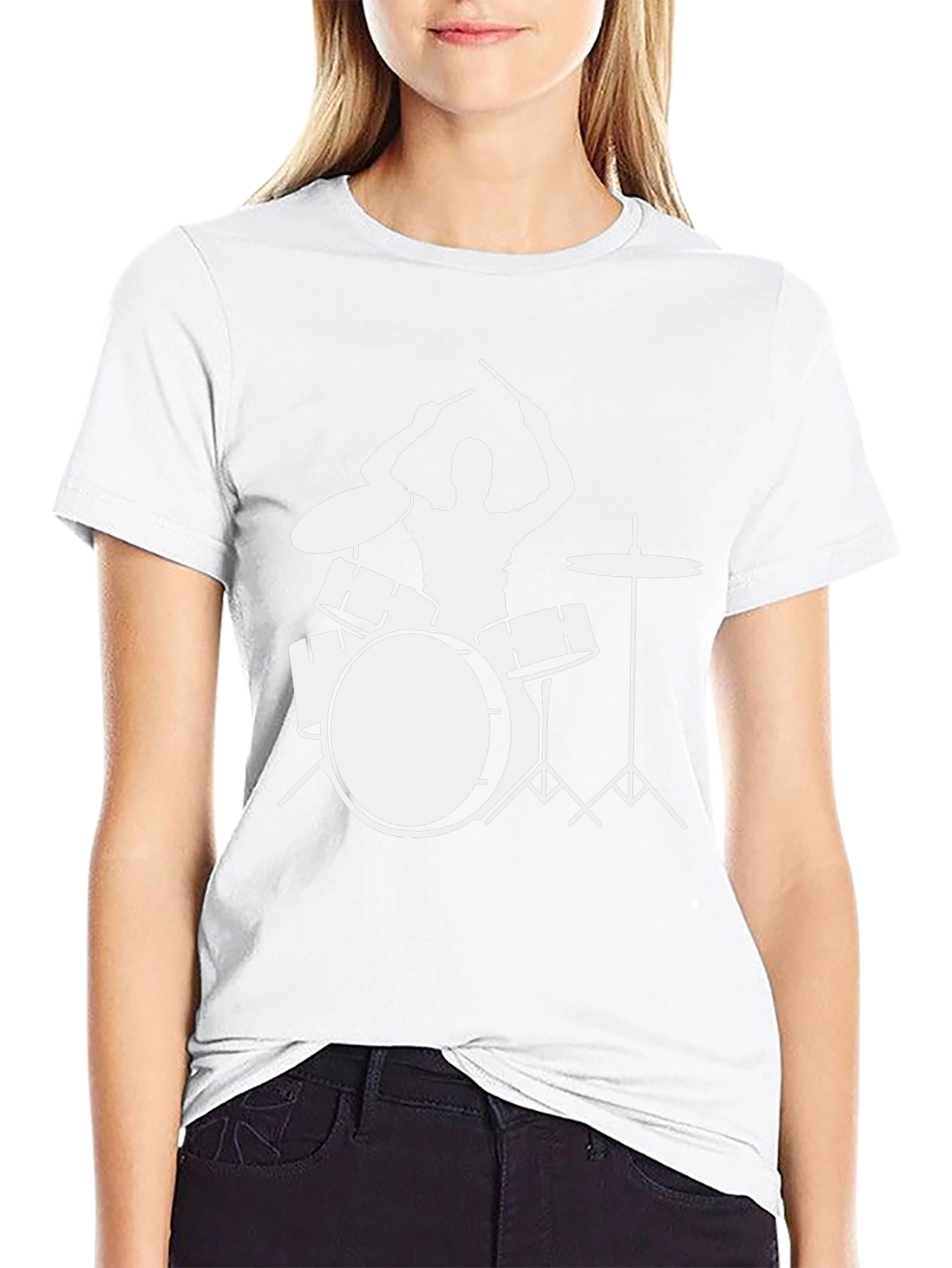 Drummer Silhouette T-Shirt - Musician Tee