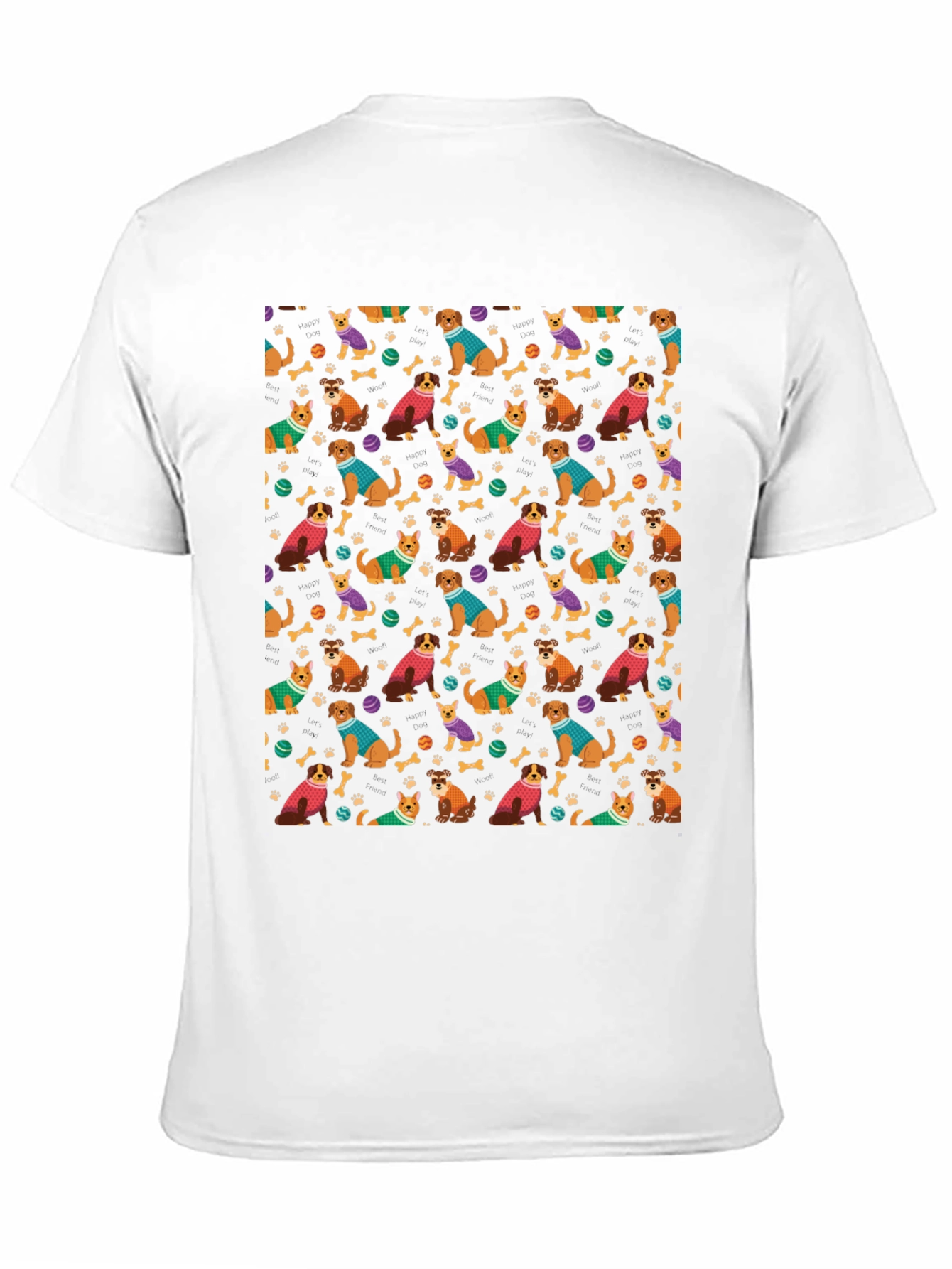 Dog Pattern T-Shirt - Cute Animal Lover Tee