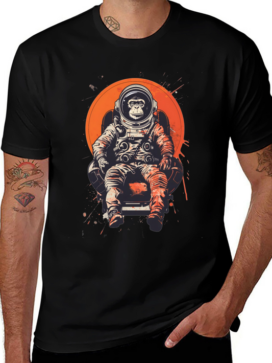 Astronaut Monkey T-Shirt - Space Chimpanzee Tee