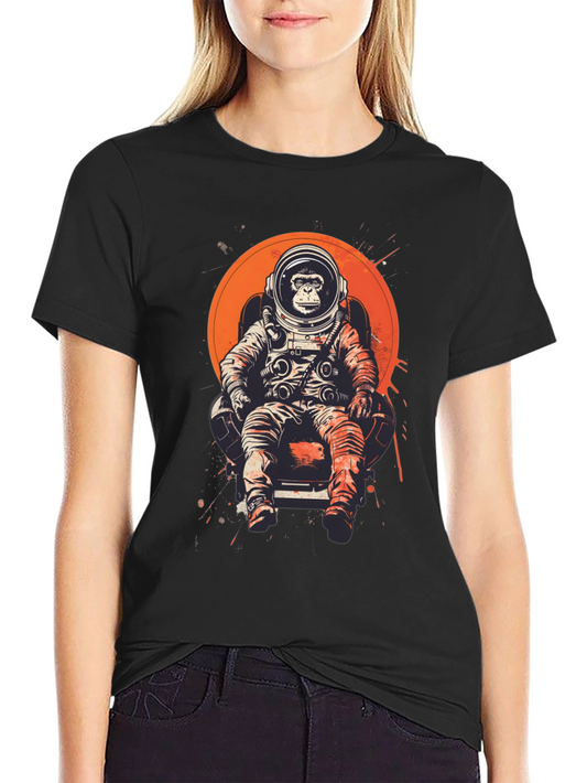 Astronaut Monkey T-Shirt - Space Chimpanzee Tee