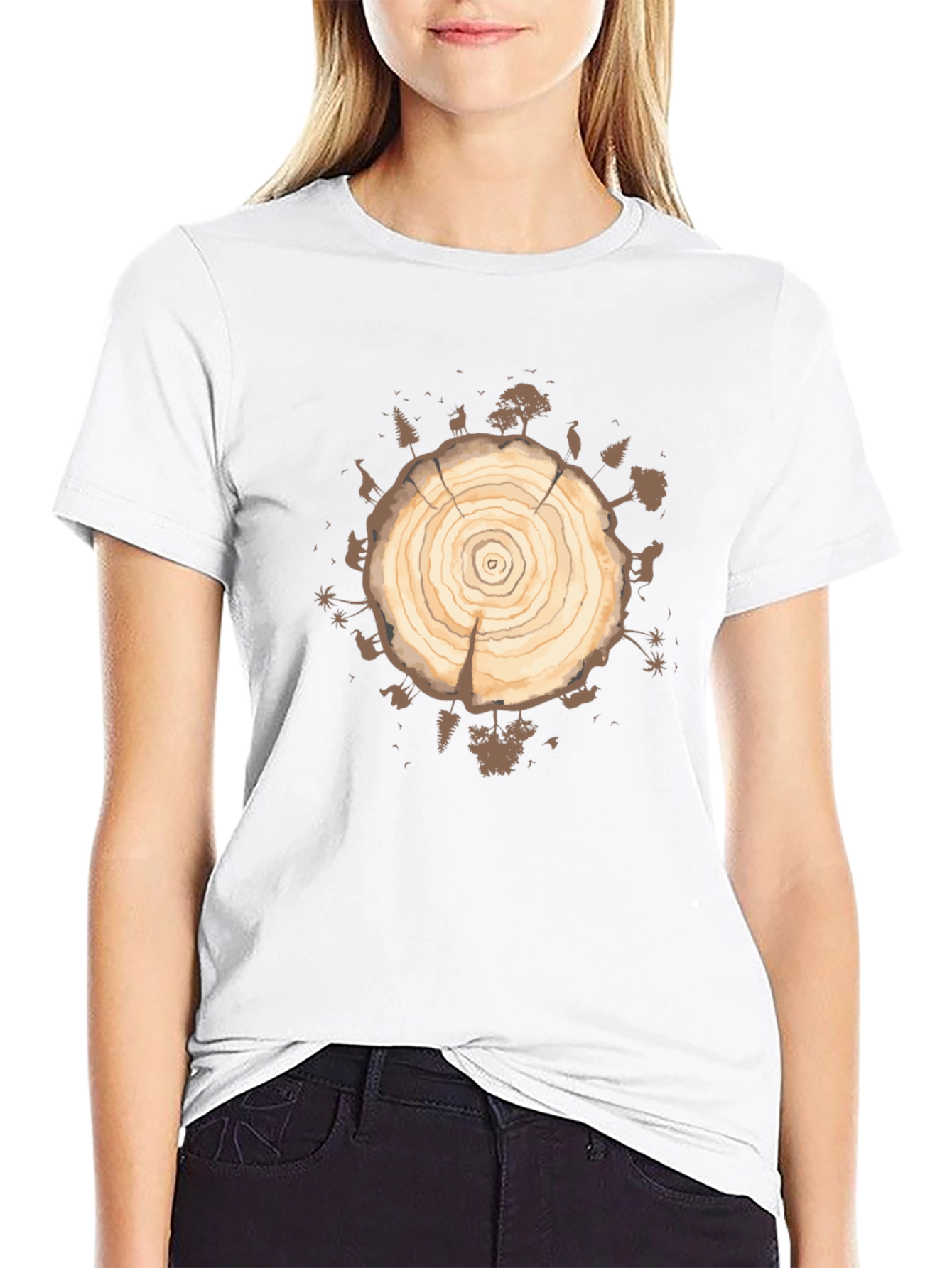 Tree Ring Graphic T-Shirt - Earth Day Apparel