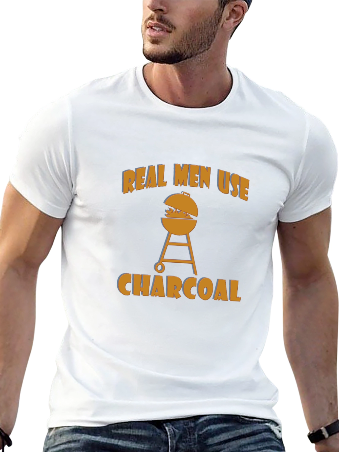 Real Men Use Charcoal BBQ T-Shirt