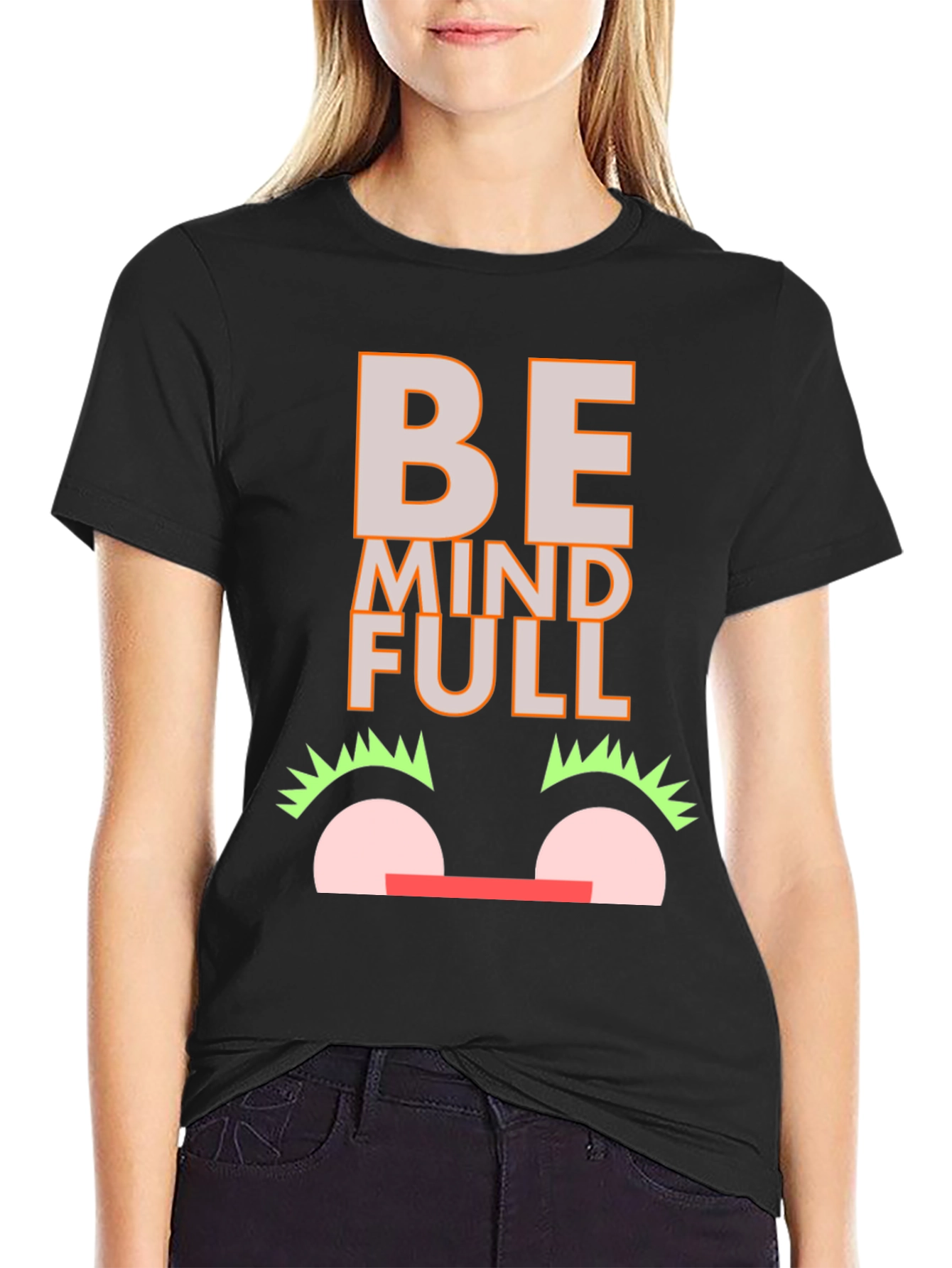 Be Mindful Graphic Tee - Black Casual Shirt