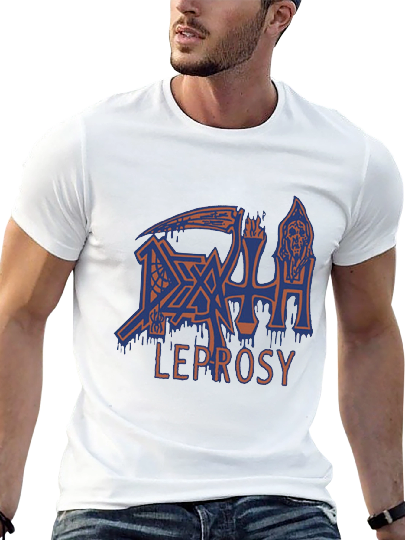 Death Leprosy Graphic T-Shirt - Black