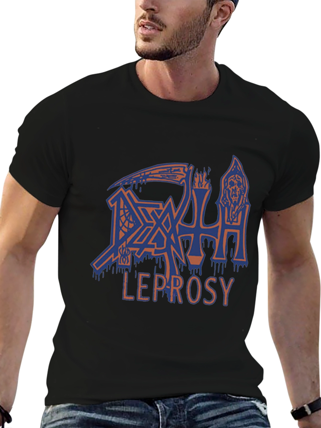 Death Leprosy Graphic T-Shirt - Black
