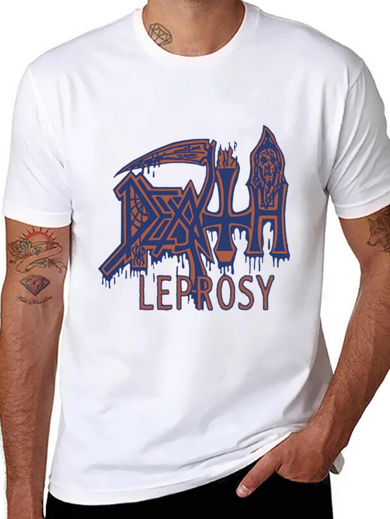 Death Leprosy Graphic T-Shirt - Black