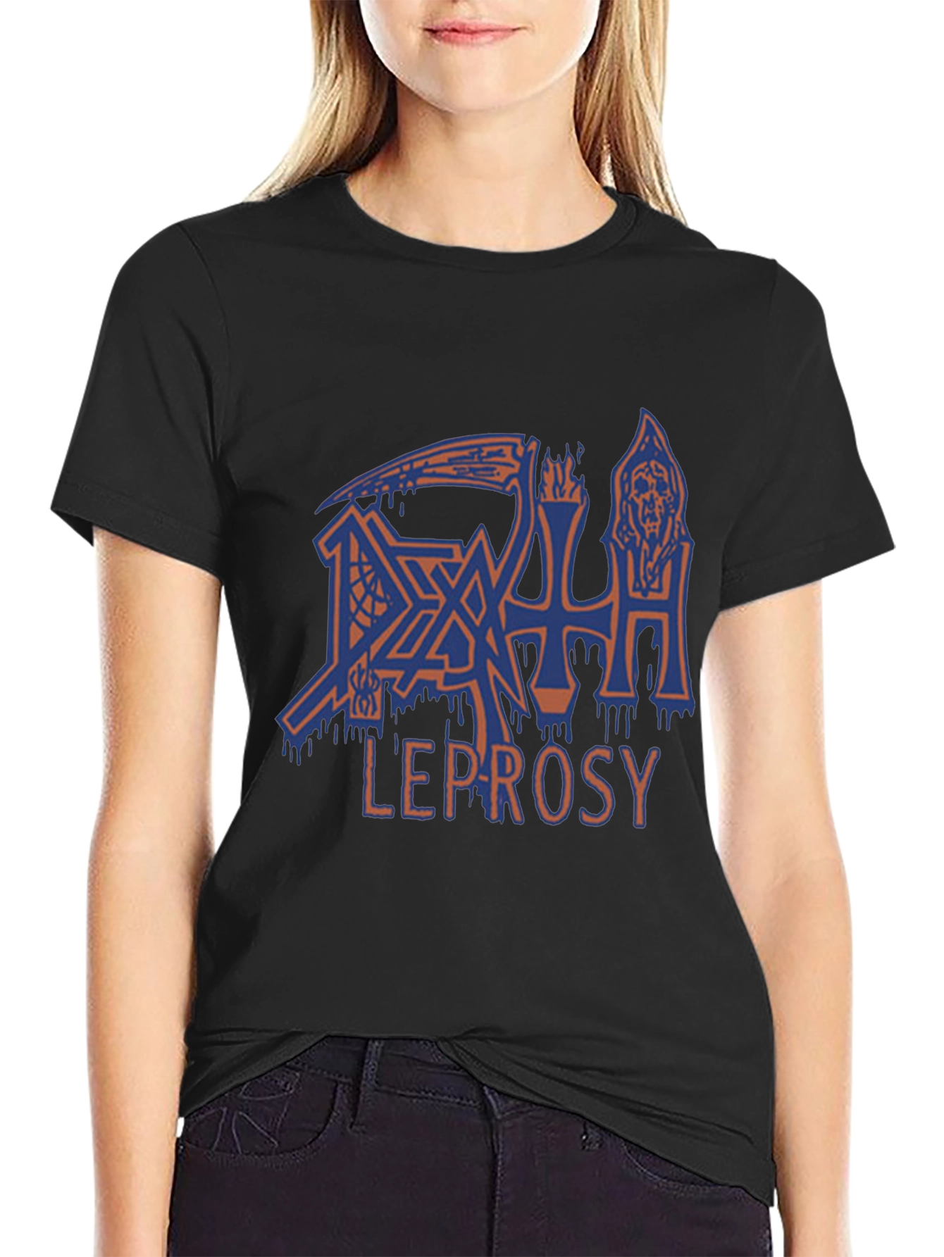 Death Leprosy Graphic T-Shirt - Black