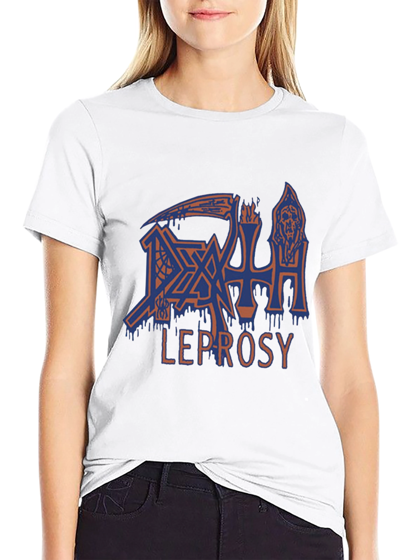 Death Leprosy Graphic T-Shirt - Black