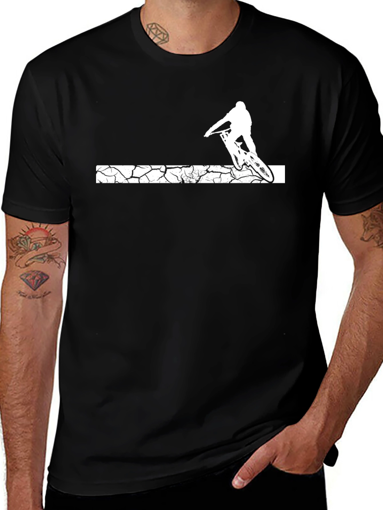 Mountain Bike T-Shirt - Crack Design