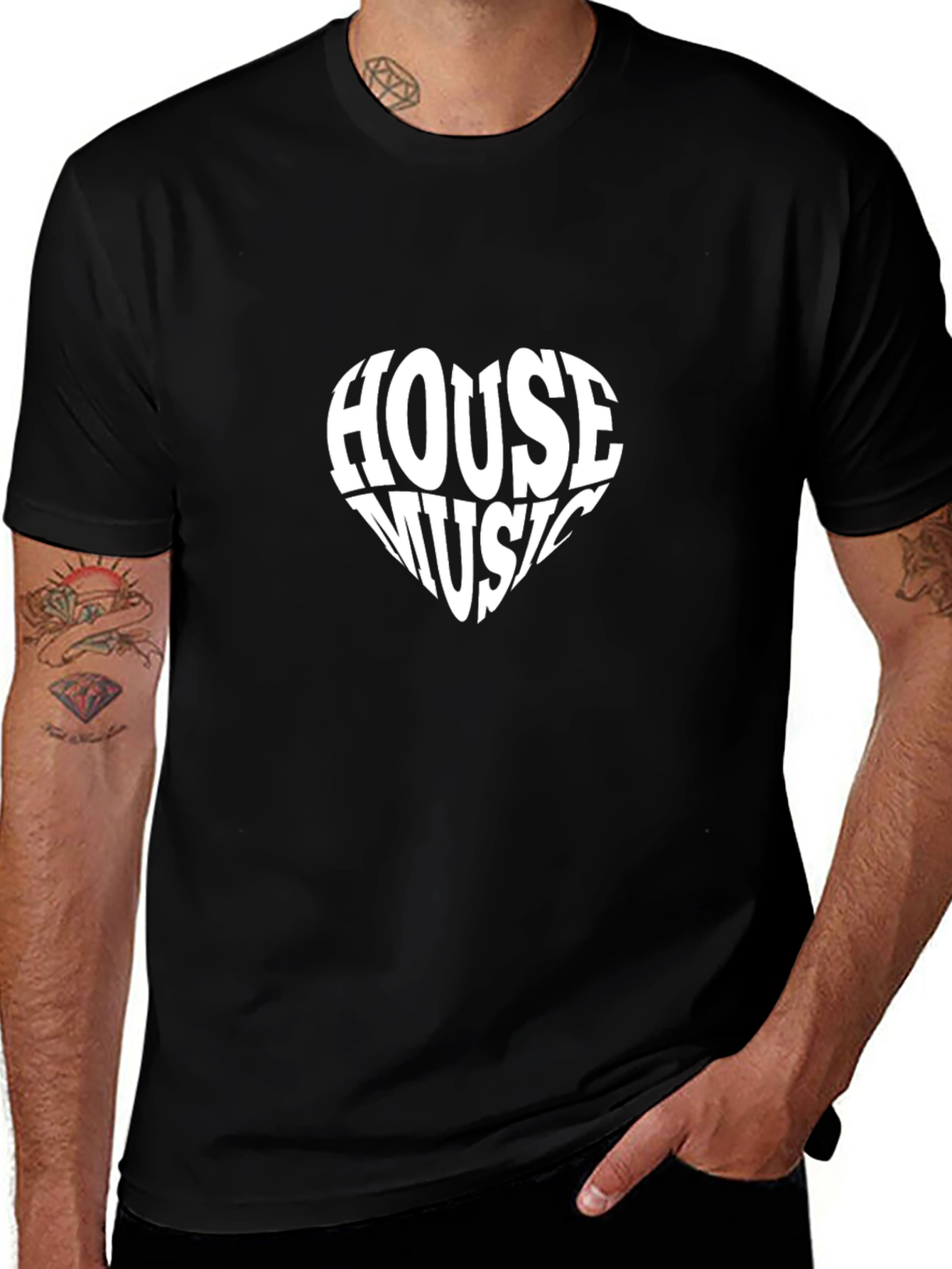 House Music Heart Graphic T-Shirt
