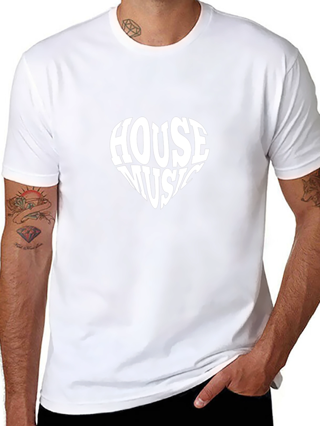 House Music Heart Graphic T-Shirt