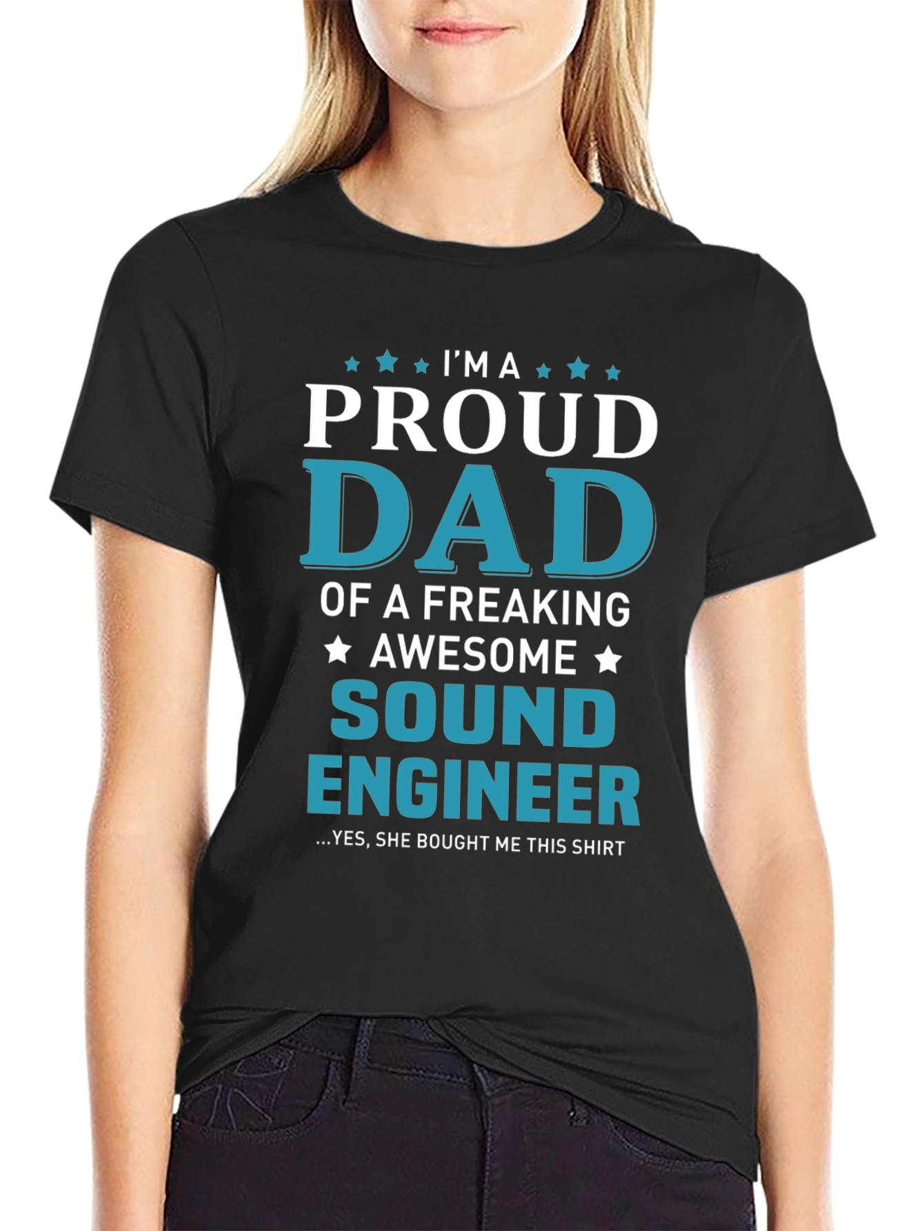 Proud Dad Sound Engineer Graphic Tee