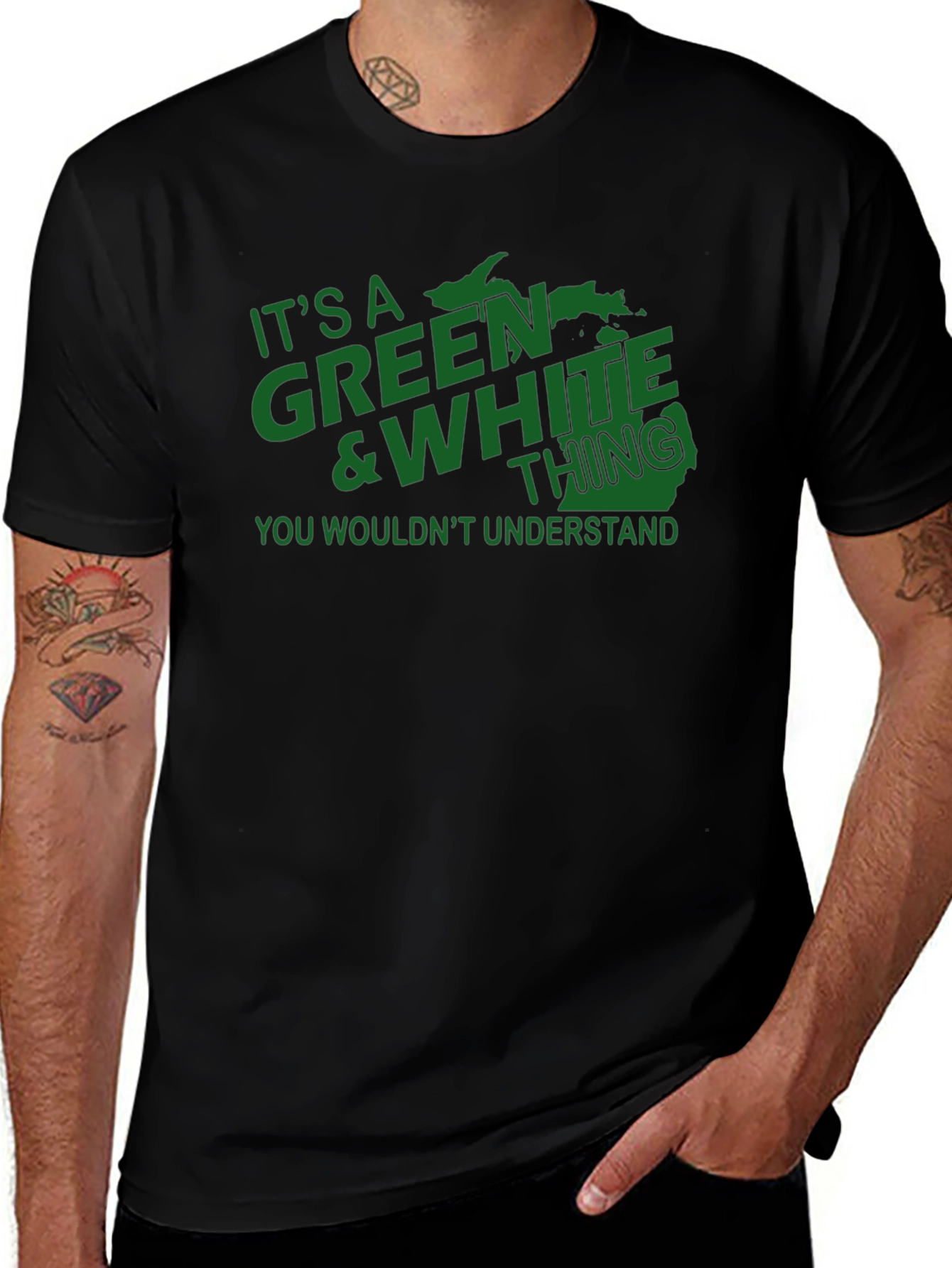 Green & White Thing T-Shirt