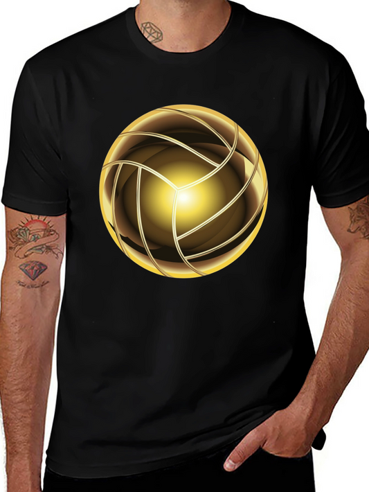 Golden Sphere Graphic Tee - Sleek Design Comfortable Fit