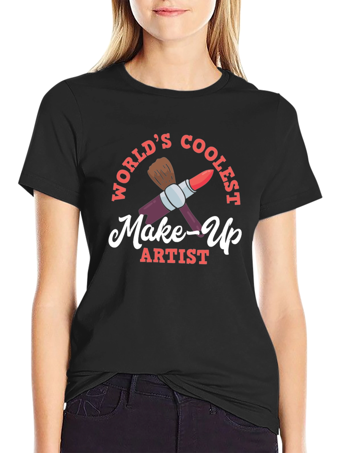 Worlds Coolest Make-Up Artist Graphic T-Shirt