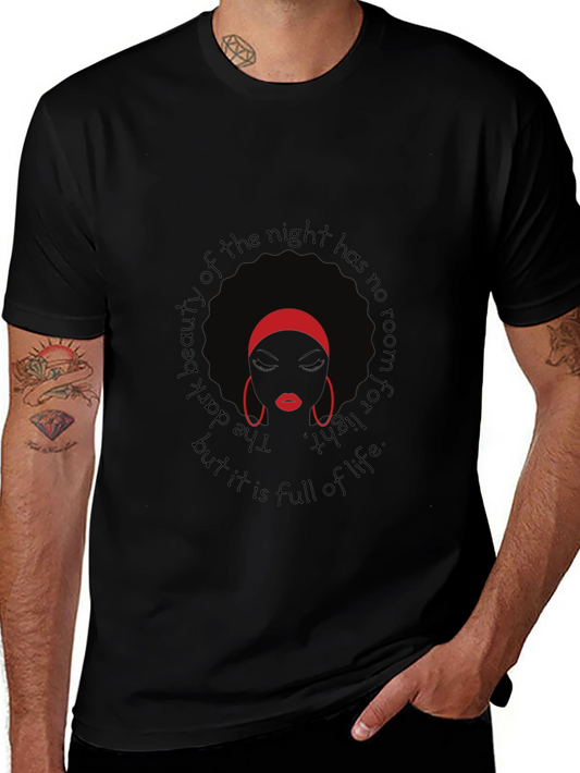 Afro Woman Graphic Tee - Dark Beauty T-Shirt