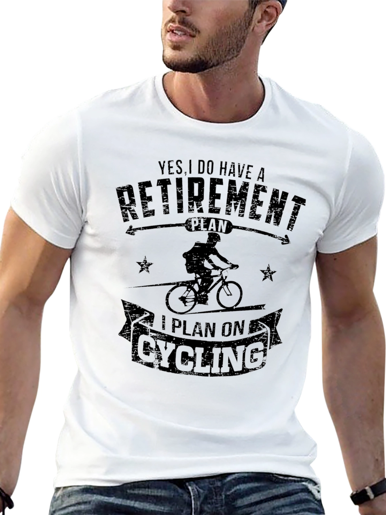 Cycling Retirement Plan Black T-Shirt