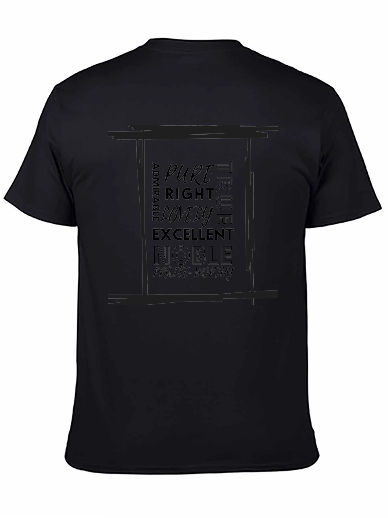 Inspirational Word Art Black T-Shirt