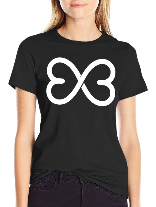 Heart Infinity Symbol Graphic Tee - Black
