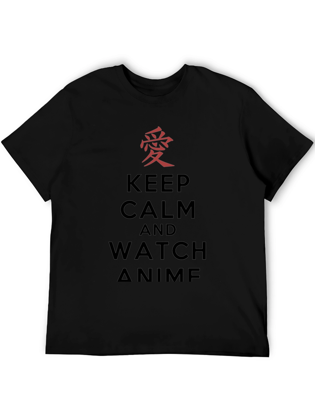 Keep Calm & Watch Anime T-Shirt - Black