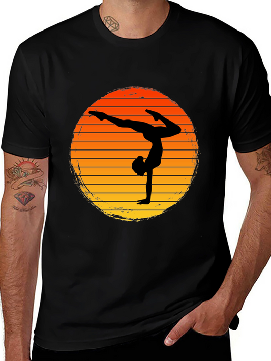 Gymnast Sunset Graphic T-Shirt