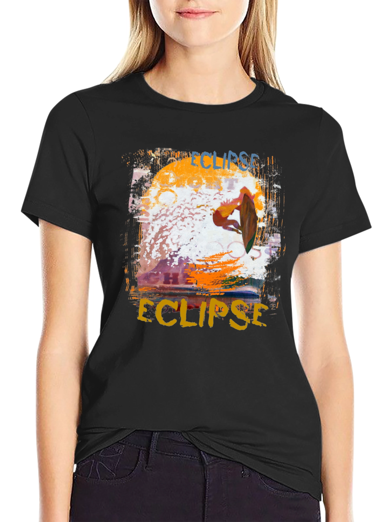 Eclipse Surfing Graphic T-Shirt