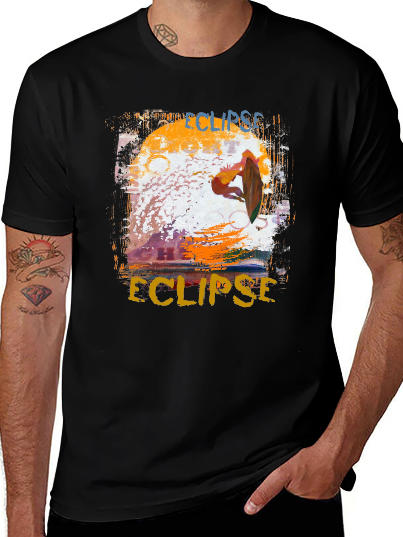 Eclipse Surfing Graphic T-Shirt