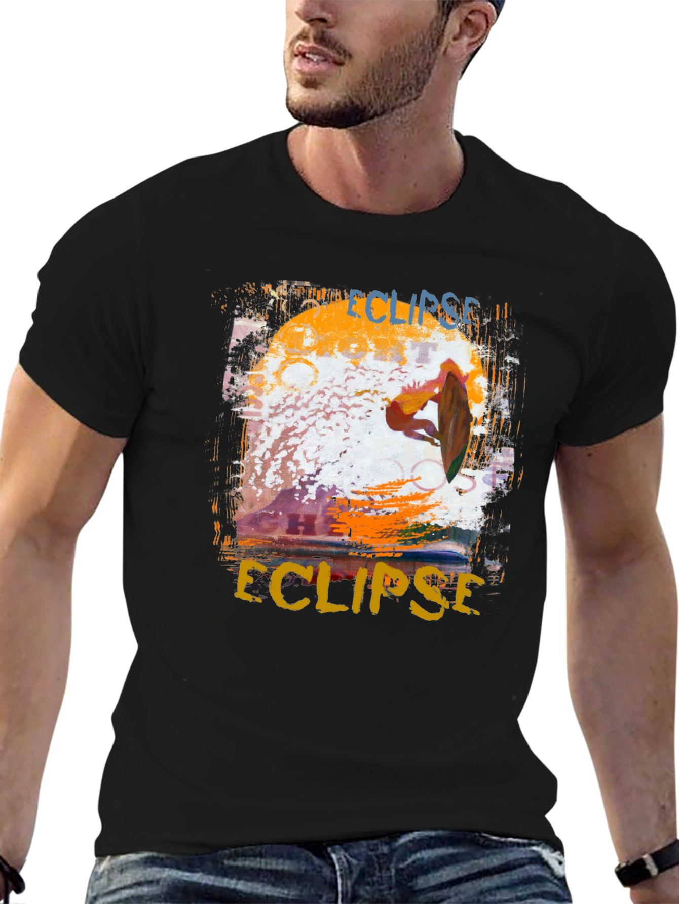 Eclipse Surfing Graphic T-Shirt