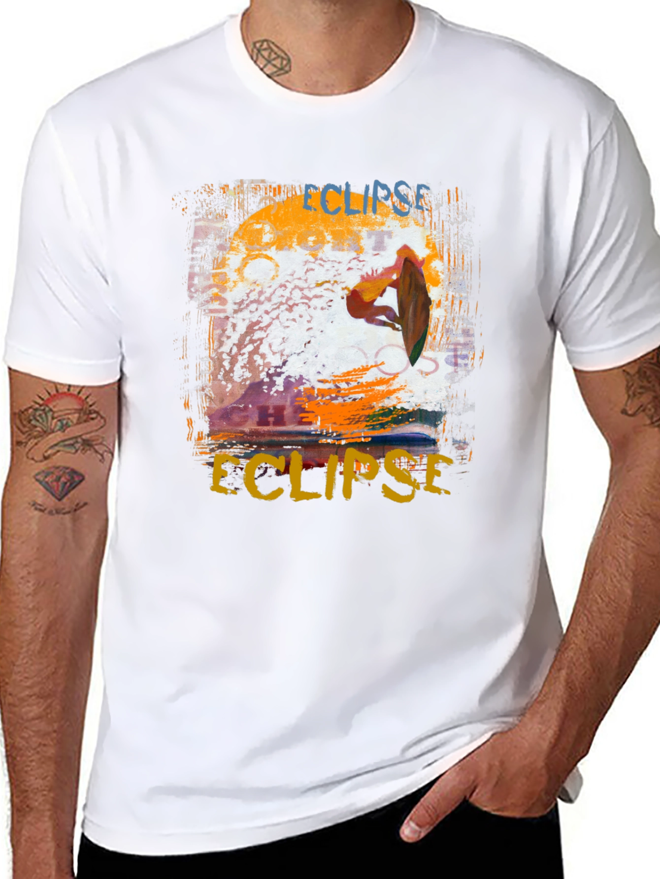 Eclipse Surfing Graphic T-Shirt