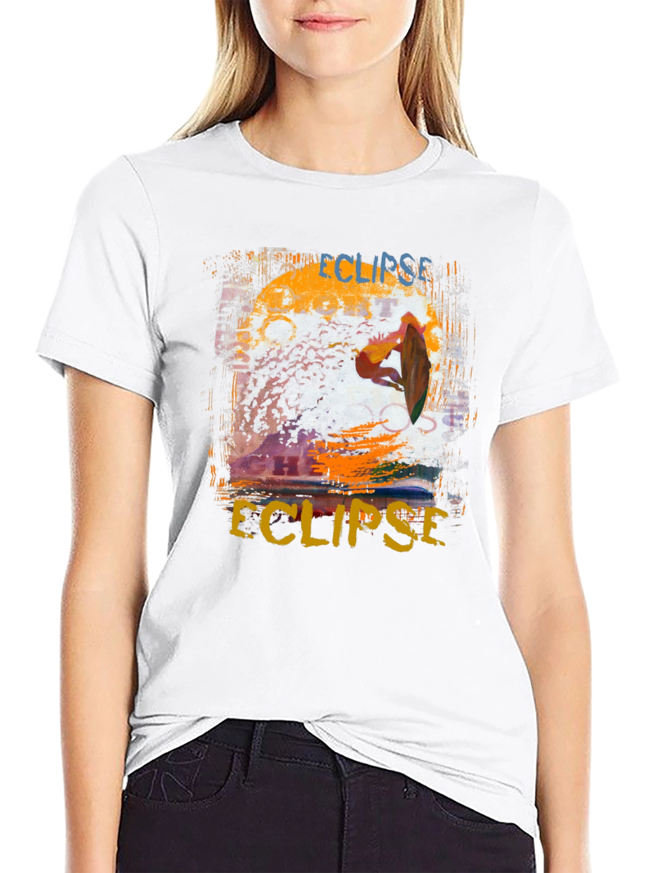 Eclipse Surfing Graphic T-Shirt