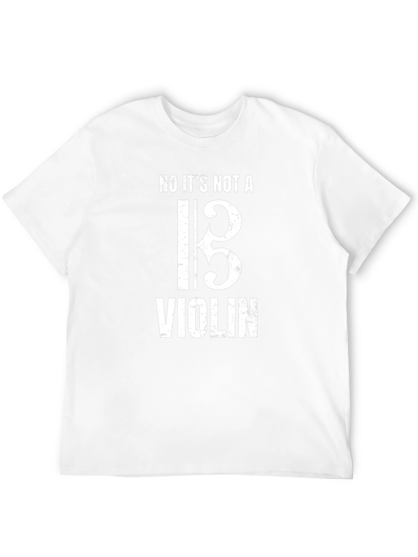 Funny Bass Clef Not a Violin Black T-Shirt